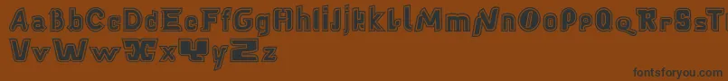 Babelfishcontour Font – Black Fonts on Brown Background