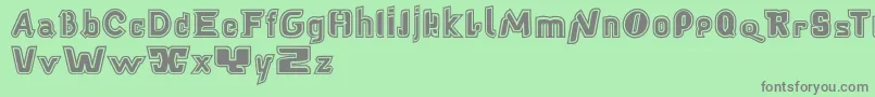 Babelfishcontour Font – Gray Fonts on Green Background