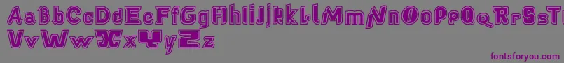 Babelfishcontour Font – Purple Fonts on Gray Background