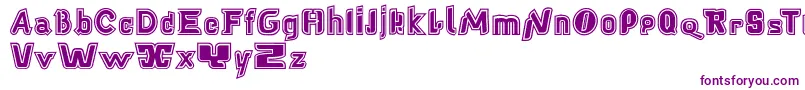 Babelfishcontour Font – Purple Fonts on White Background