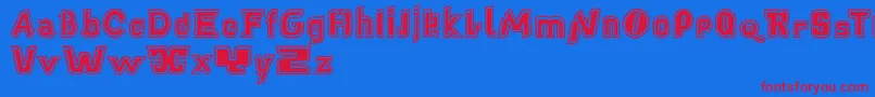 Babelfishcontour Font – Red Fonts on Blue Background