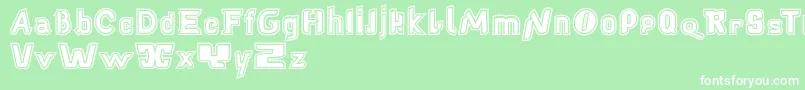 Babelfishcontour Font – White Fonts on Green Background