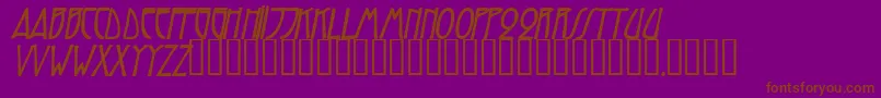 TrilliumcapssskBolditalic Font – Brown Fonts on Purple Background