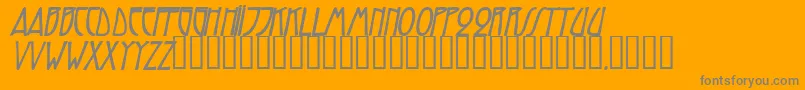 TrilliumcapssskBolditalic Font – Gray Fonts on Orange Background