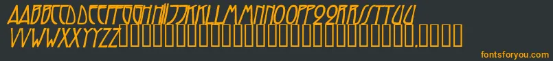 TrilliumcapssskBolditalic Font – Orange Fonts on Black Background