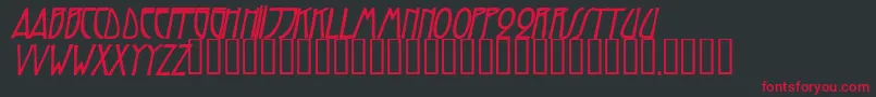 TrilliumcapssskBolditalic Font – Red Fonts on Black Background