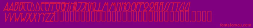 TrilliumcapssskBolditalic Font – Red Fonts on Purple Background