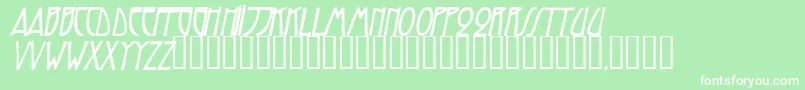 TrilliumcapssskBolditalic Font – White Fonts on Green Background