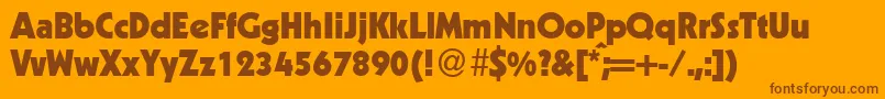 KabindbBold Font – Brown Fonts on Orange Background
