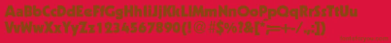 KabindbBold Font – Brown Fonts on Red Background
