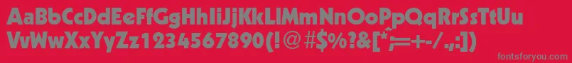 KabindbBold Font – Gray Fonts on Red Background