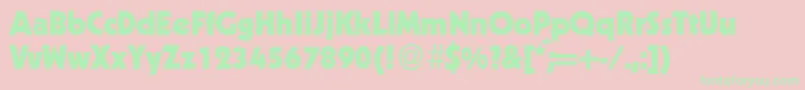 フォントKabindbBold – ピンクの背景に緑の文字