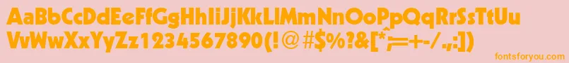 KabindbBold Font – Orange Fonts on Pink Background