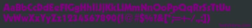 KabindbBold Font – Purple Fonts on Black Background