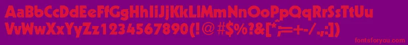 KabindbBold Font – Red Fonts on Purple Background