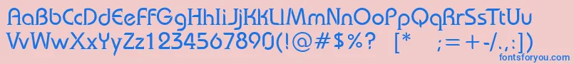 Bauserif Font – Blue Fonts on Pink Background