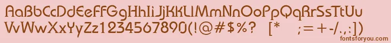 fuente Bauserif – Fuentes Marrones Sobre Fondo Rosa