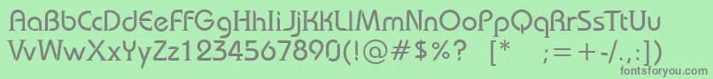 Bauserif Font – Gray Fonts on Green Background