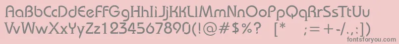 Police Bauserif – polices grises sur fond rose