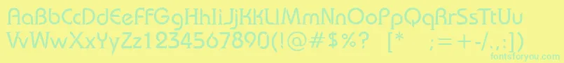 Bauserif-Schriftart – Grüne Schriften auf gelbem Hintergrund