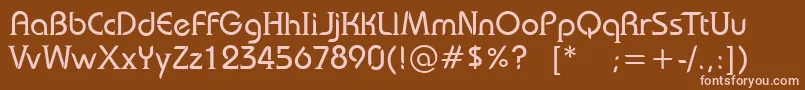 Шрифт Bauserif – розовые шрифты на коричневом фоне