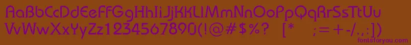 Bauserif Font – Purple Fonts on Brown Background