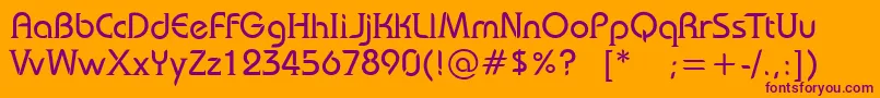 Bauserif Font – Purple Fonts on Orange Background
