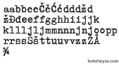 ZaiTriumphtypewriterB font – croatian Fonts