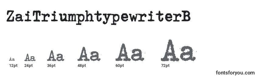 Размеры шрифта ZaiTriumphtypewriterB