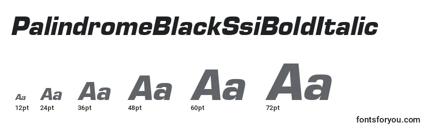 PalindromeBlackSsiBoldItalic Font Sizes