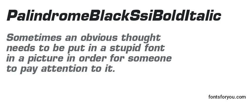 PalindromeBlackSsiBoldItalic-fontti