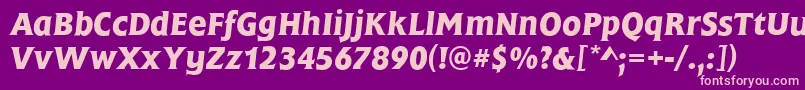 Police FrascatiMediumItalic – polices roses sur fond violet