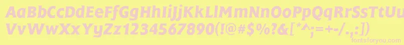 fuente FrascatiMediumItalic – Fuentes Rosadas Sobre Fondo Amarillo