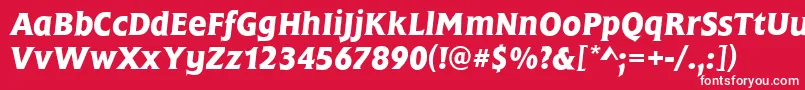 フォントFrascatiMediumItalic – 赤い背景に白い文字