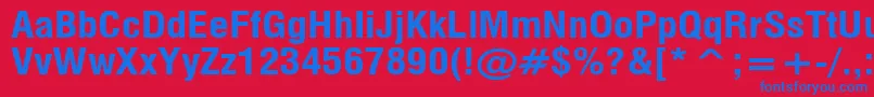 フォントMilfB – 赤い背景に青い文字