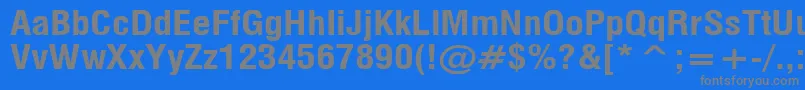 フォントMilfB – 青い背景に灰色の文字