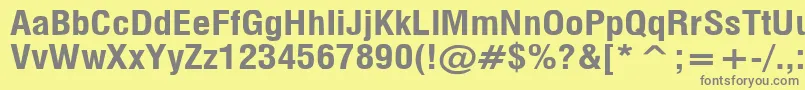 フォントMilfB – 黄色の背景に灰色の文字