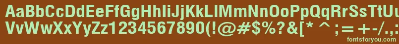 Шрифт MilfB – зелёные шрифты на коричневом фоне