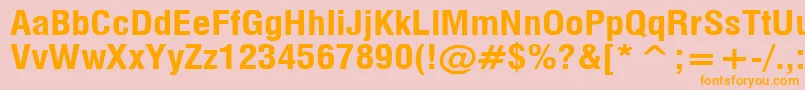 MilfB Font – Orange Fonts on Pink Background