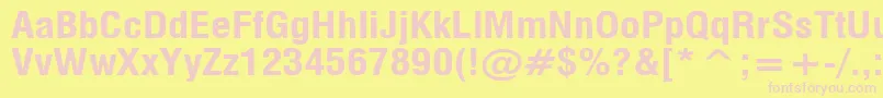 MilfB Font – Pink Fonts on Yellow Background