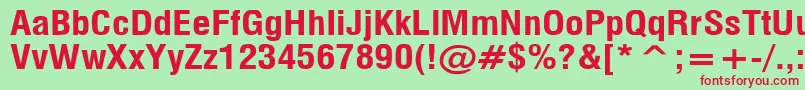 MilfB Font – Red Fonts on Green Background