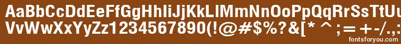 フォントMilfB – 茶色の背景に白い文字