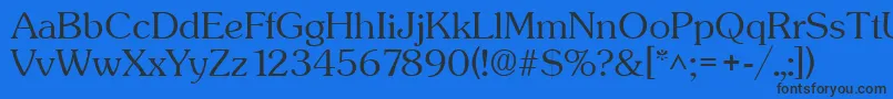 SunsetlhRegular Font – Black Fonts on Blue Background