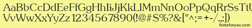 SunsetlhRegular Font – Black Fonts on Yellow Background