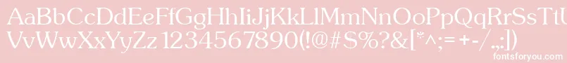 SunsetlhRegular-Schriftart – Weiße Schriften auf rosa Hintergrund