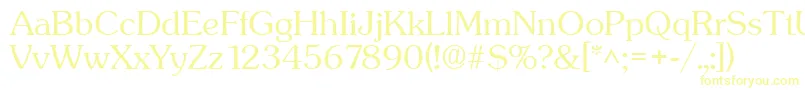 SunsetlhRegular Font – Yellow Fonts on White Background