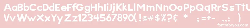 Bigsky Font – White Fonts on Pink Background