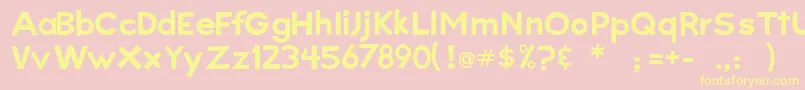 Bigsky Font – Yellow Fonts on Pink Background