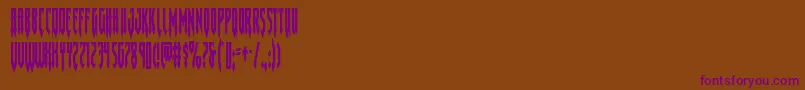 Czcionka Gotharcticacond – fioletowe czcionki na brązowym tle