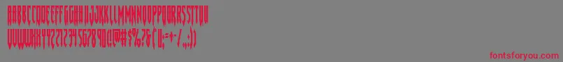 フォントGotharcticacond – 赤い文字の灰色の背景